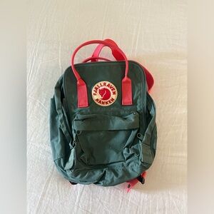 Fjallraven Kanken Mini Frost Green and Peach Pink